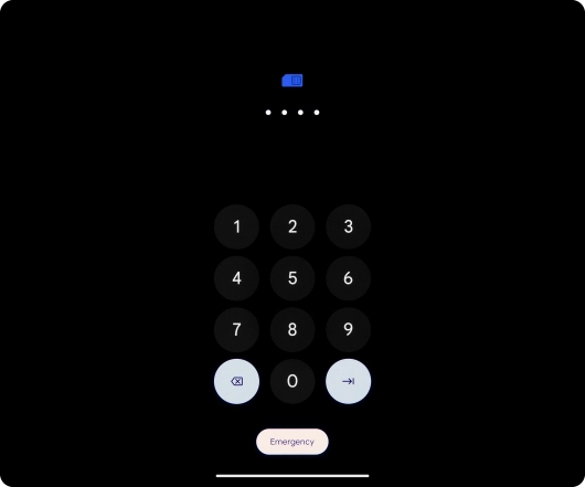 If your SIM is locked, key in your PIN and press arrow left.
