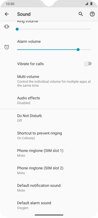 Press Default notification sound.