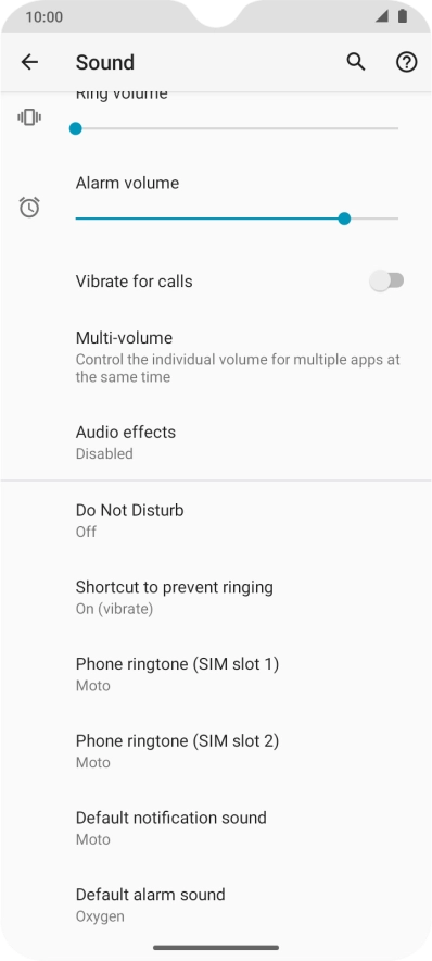 Press Default notification sound.