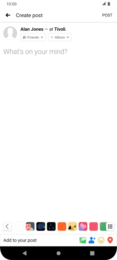 Press the text input field.