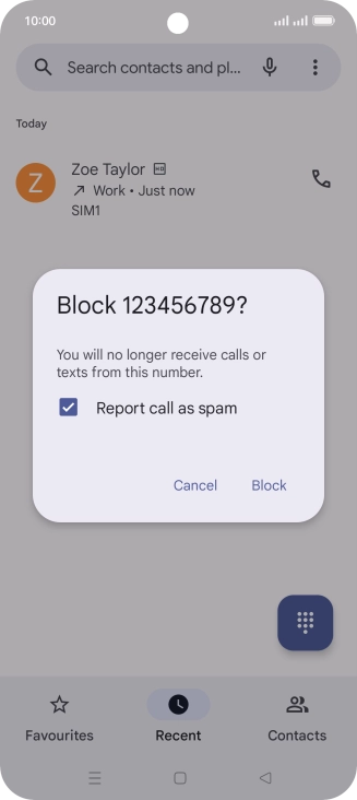 To report the number as spam, press Report call as spam.