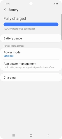 Press Power mode.