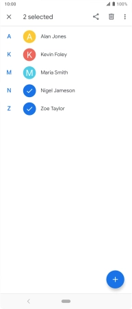 Press the menu icon.