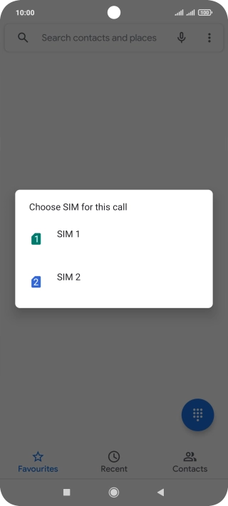 Press the required SIM and follow the instructions to listen to your messages.