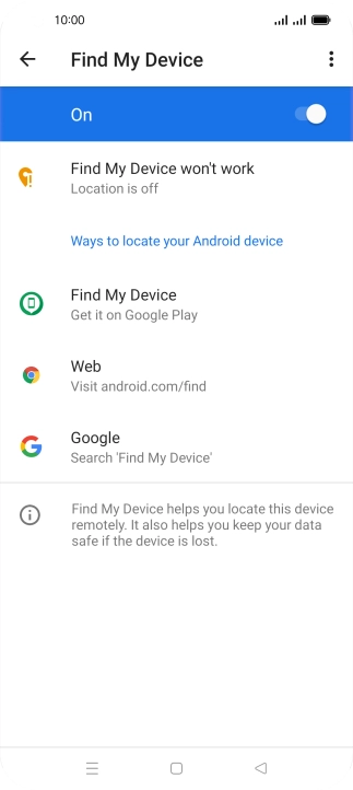 Press the Home key to return to the home screen.