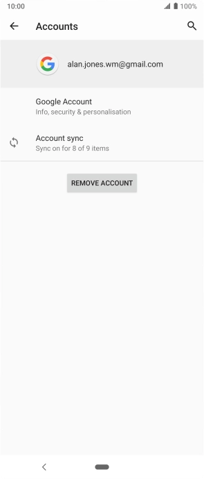 Press Account sync.