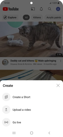 Press Upload a video.