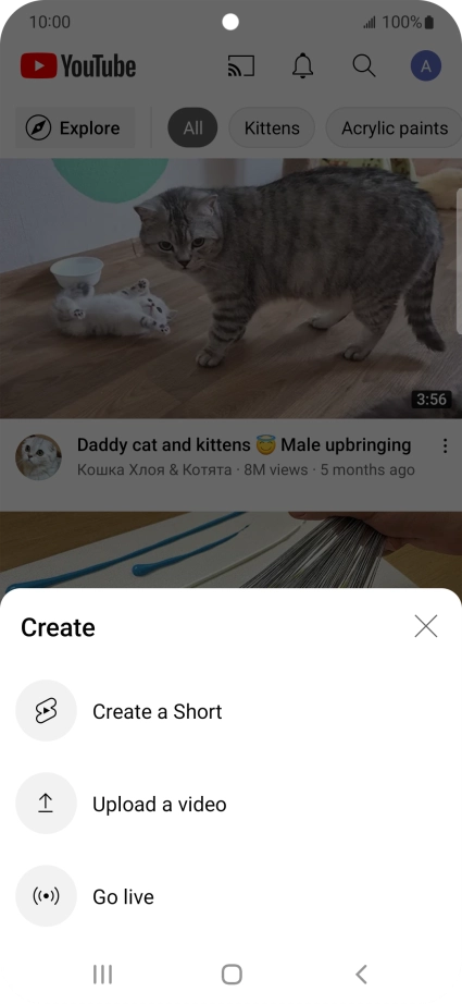 Press Upload a video.