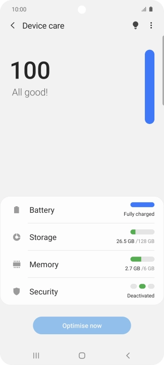Press Battery.