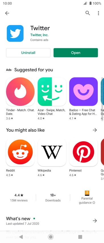 Press the Home key to return to the home screen.