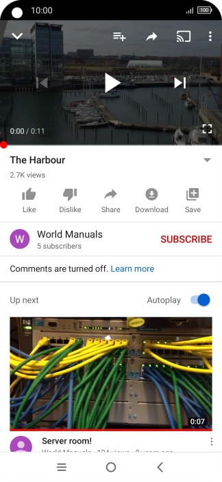 Press the Home key to return to the home screen.