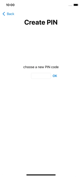 Key in a new four-digit PIN and press OK.