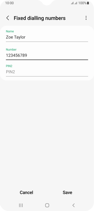 Press PIN2 and key in your PIN2. The default PIN2 is 1111.