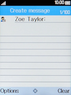 Highlight the text input field and key in the required text.