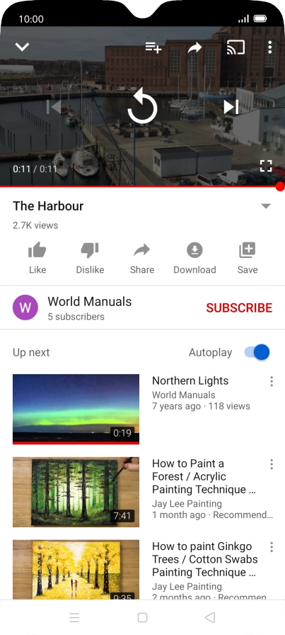 Press the Home key to return to the home screen.