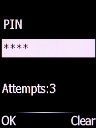 If you're asked to key in your PIN, do so and press the Left selection key.