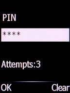 If you're asked to key in your PIN, do so and press the Left selection key.