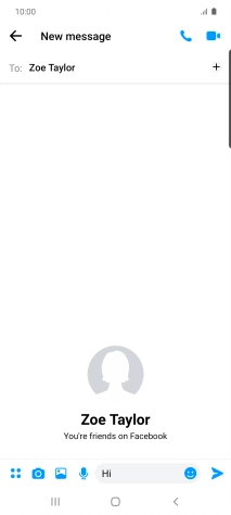 Write the required message and press the send icon.