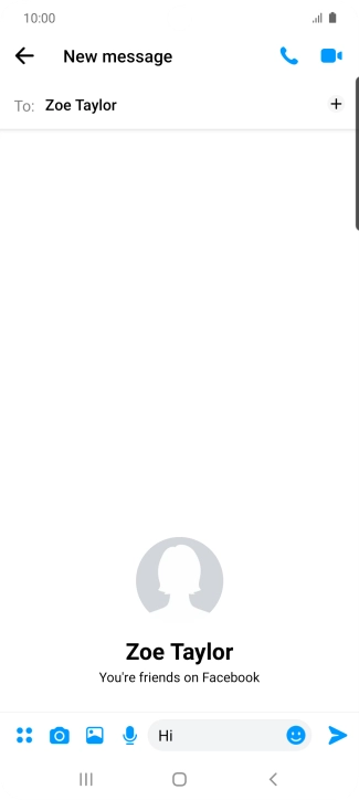 Write the required message and press the send icon.