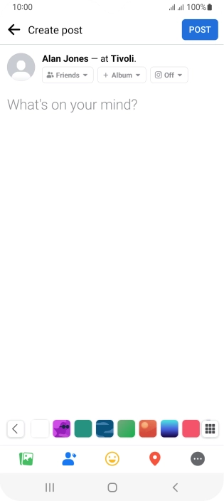 Press the text input field.
