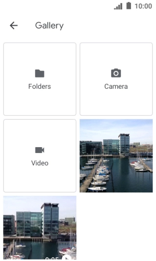 Press Folders and go to the required folder.