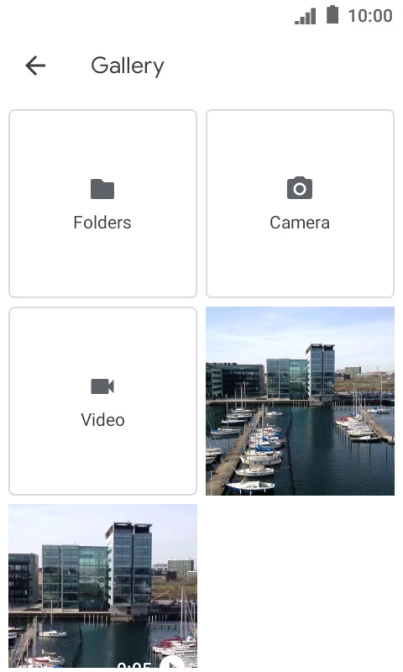 Press Folders and go to the required folder.