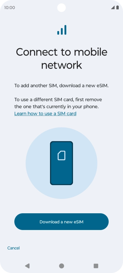 Press Download a new eSIM.