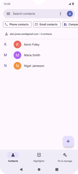 Press the Home key to return to the home screen.
