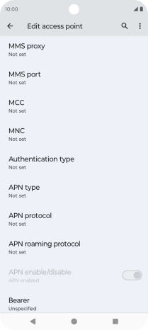 Press MMS proxy.