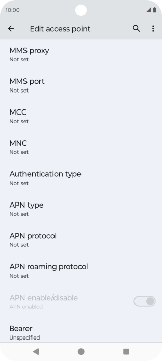 Press MMS proxy.