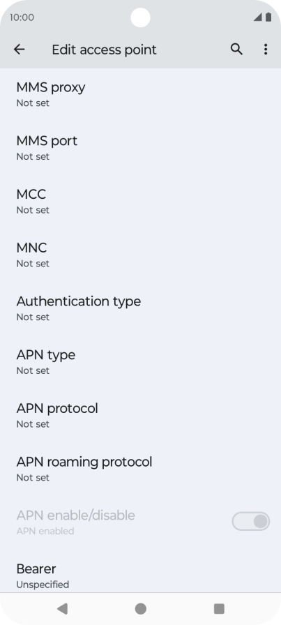 Press MMS proxy.
