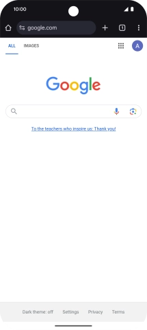 Press the menu icon.
