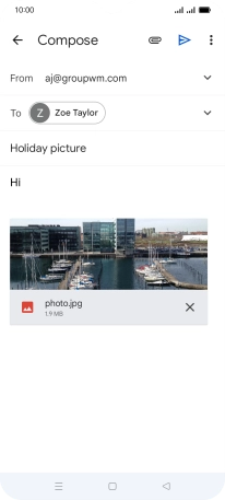 Press the send icon.