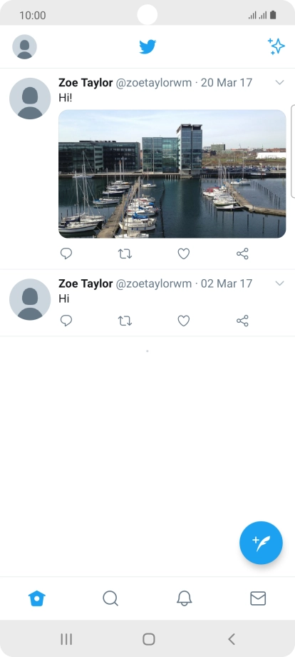 Press the new tweet icon.