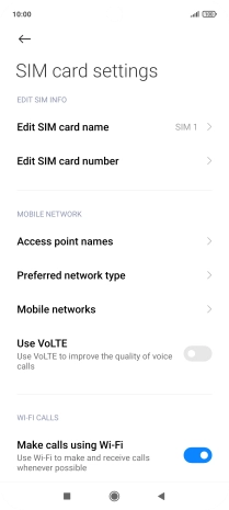 Press Mobile networks.