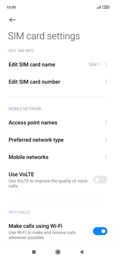 Press Mobile networks.