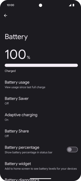 Press Adaptive charging.
