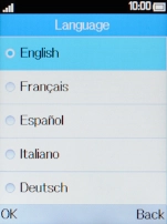 Select the required language.