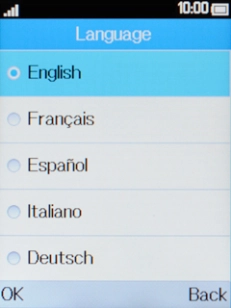 Select the required language.