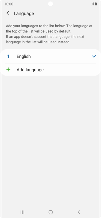 Press Add language.