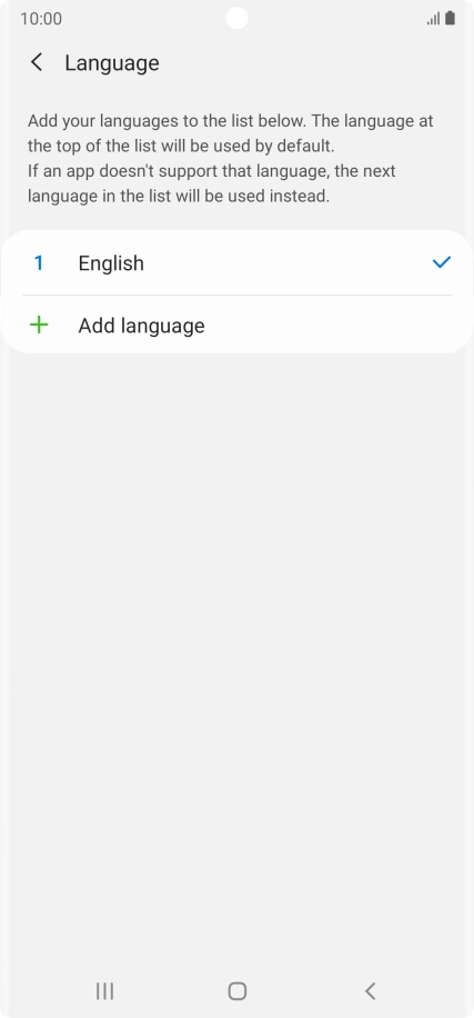 Press Add language.