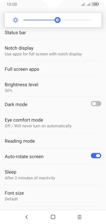 Drag the indicator right or left to set the brightness manually.