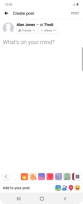 Press the text input field.