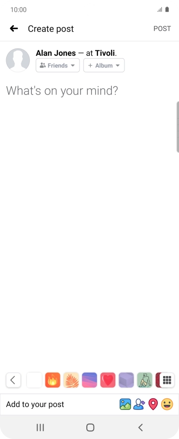 Press the text input field.