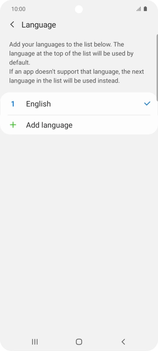 Press Add language.