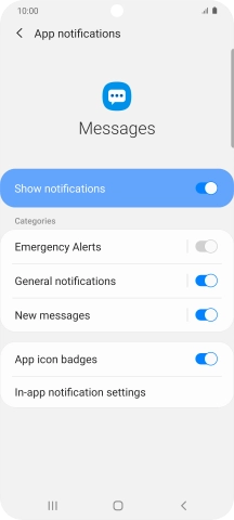 Press the indicator next to 