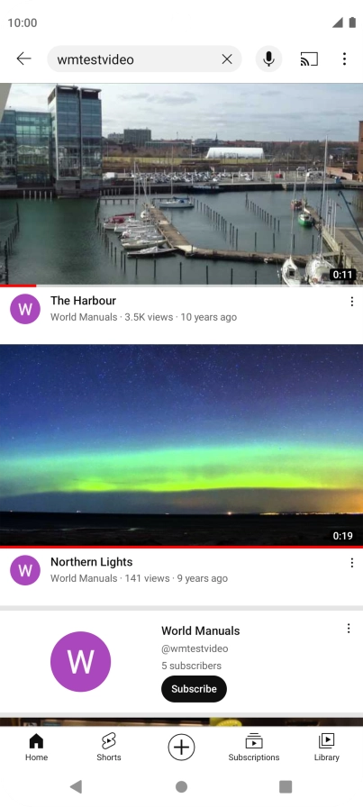 Press the required video clip.