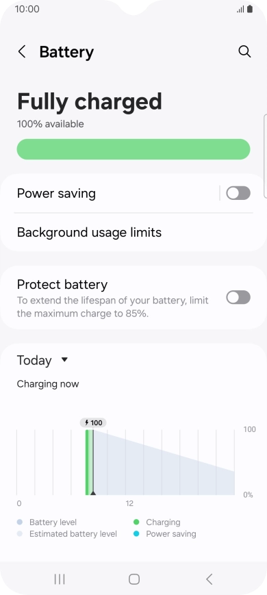 Press Power saving.