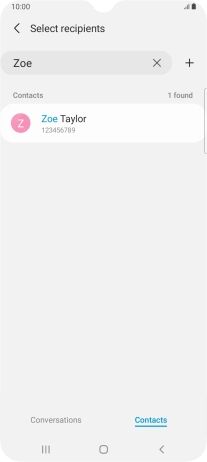 Press the required contact.