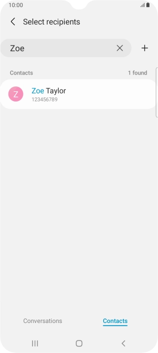 Press the required contact.